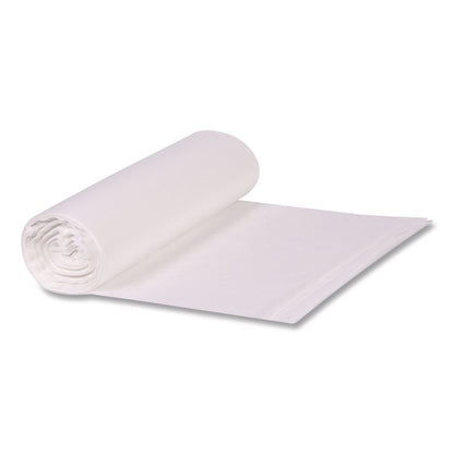 Low-Density Waste Can Liners, 23 gal, 0.9 mil, 28" x 45", Clear, Perforated Roll, 25 Bags/Roll, 8 Rolls/Carton