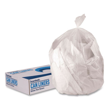 Low-Density Waste Can Liners, 23 gal, 0.9 mil, 28" x 45", Clear, Perforated Roll, 25 Bags/Roll, 8 Rolls/Carton