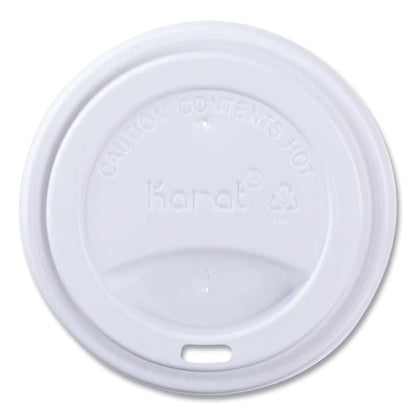 Hot Cup Lids, Sipper Lid, Fits 10 oz to 24 oz Hot Cups, Plastic, White, 1,000/Carton