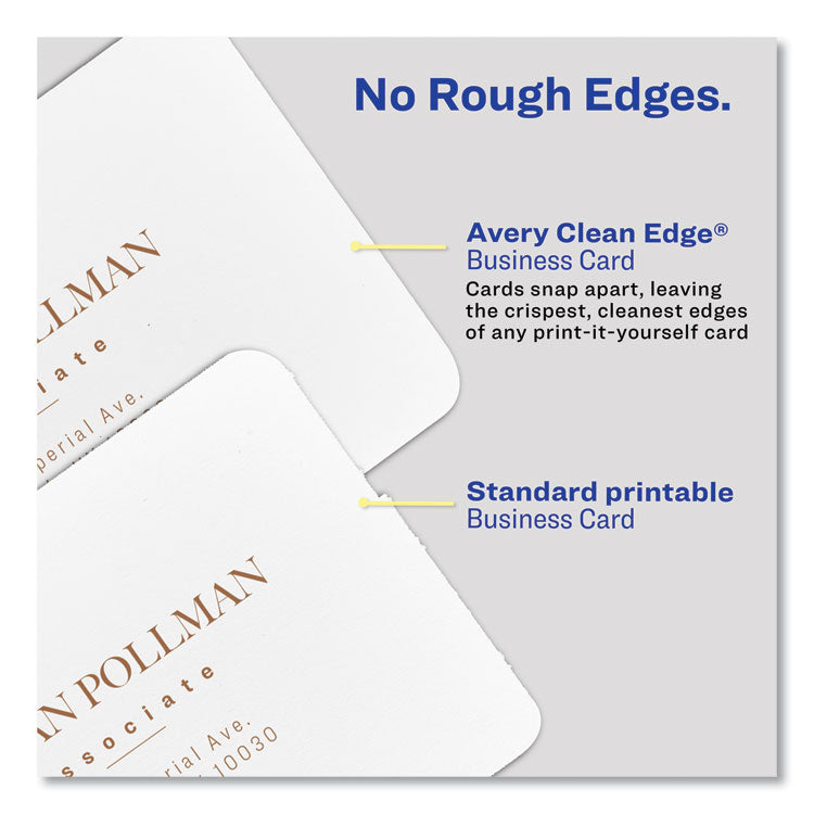 Square Clean Edge Cards with Sure Feed Technology, Laser, 2.5 x 2.5, White, 9 Cards/Sheet, 20 Sheets/Pack