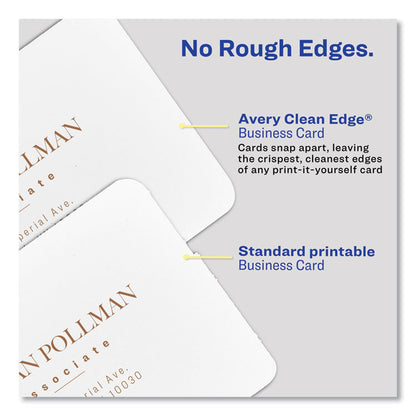 Square Clean Edge Cards with Sure Feed Technology, Laser, 2.5 x 2.5, White, 9 Cards/Sheet, 20 Sheets/Pack