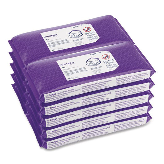 W4 PreSat Alcohol Wipers, 70% IPA, 1-Ply, 9 x 11, White, 40/Pack, 10 Packs/Carton