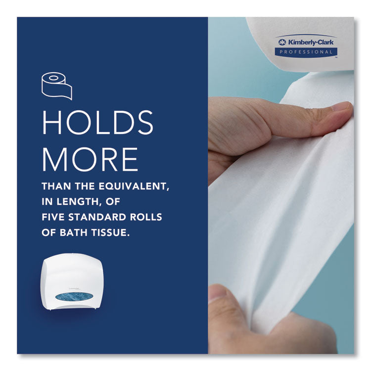 JRT Jr. Escort Jumbo Roll Bath Tissue Dispenser, 16 x 5.75 x 13.88, Pearl White