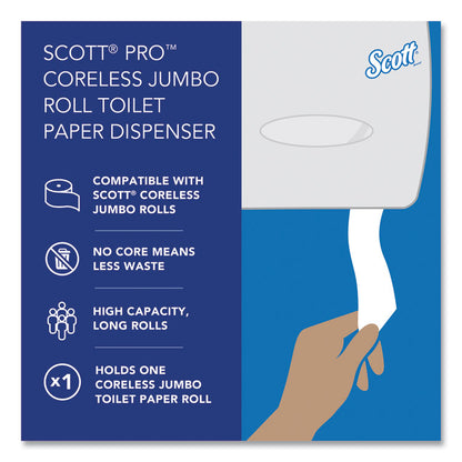 Pro Coreless Jumbo Roll Tissue Dispenser, EZ Load, 14.38 x 6 x 9.75, Stainless Steel