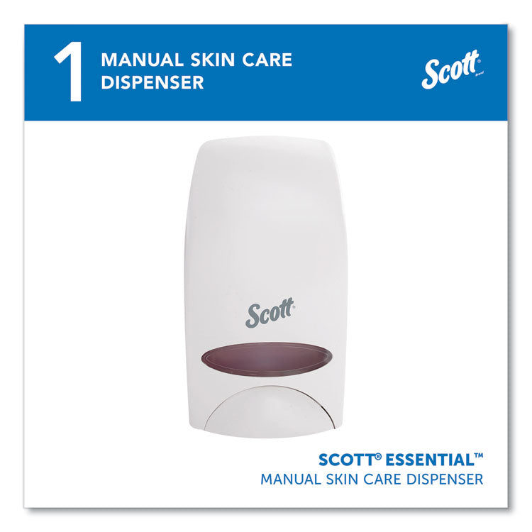 Essential Manual Skin Care Dispenser, 1,000 mL, 5 x 5.25 x 8.38, White