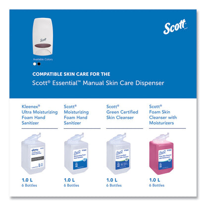 Essential Manual Skin Care Dispenser, 1,000 mL, 5 x 5.25 x 8.38, White