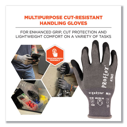 ProFlex 7043 ANSI A4 Nitrile Coated CR Gloves, EN388: 4X42D, 9" Long, Medium, Gray, 12 Pairs