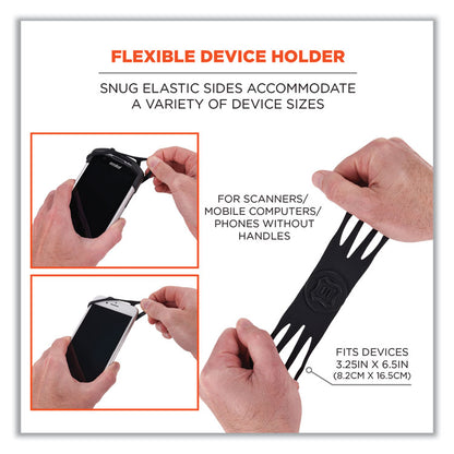 Squids 5545 Arm and Wrist Scanner Mount, Medium, 7 x 8.5 x 1.5, Elastic, Black