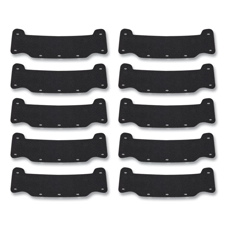 Skullerz 8990 Lightweight Hard Hat Sweatband Replacement, Polyester, Black, 10/Pack