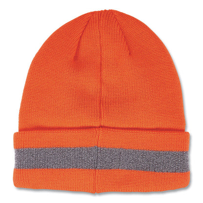 N-Ferno 6803 Reflective Rib Knit Winter Hat, Acrylic, One Size Fits Most, Orange