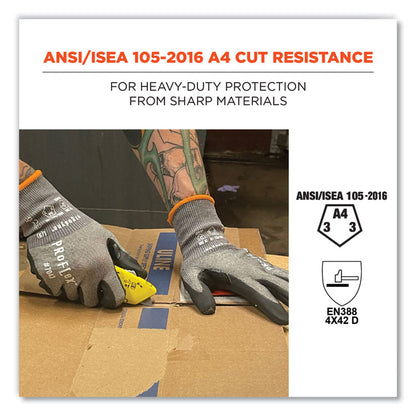 ProFlex 7043 ANSI A4 Nitrile Coated CR Gloves, EN388: 4X42D, 9" Long, Medium, Gray, Pair