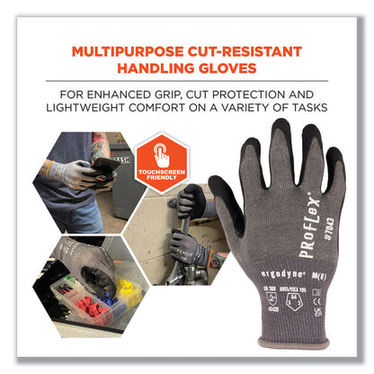 ProFlex 7043 ANSI A4 Nitrile Coated CR Gloves, EN388: 4X42D, 9" Long, X-Large, Gray, 12 Pairs