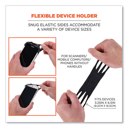 Squids 5545 Arm and Wrist Scanner Mount, Small, 7 x 8.5 x 1.5, Elastic, Black