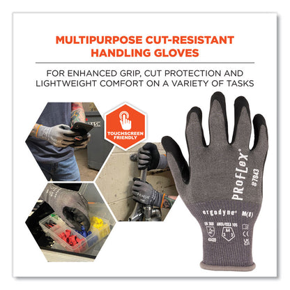 ProFlex 7043 ANSI A4 Nitrile Coated CR Gloves, EN388: 4X42D, 9" Long, 2X-Large, Gray, 12 Pairs