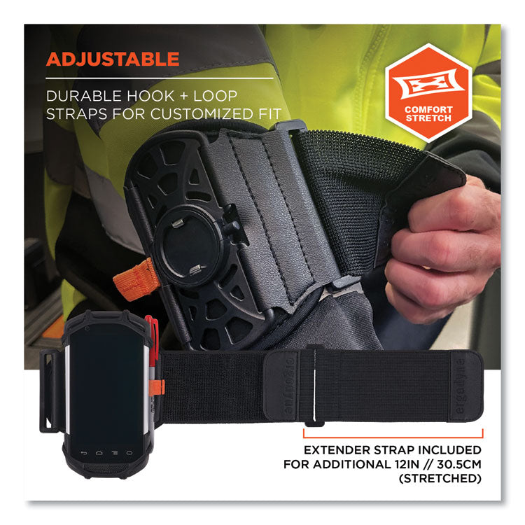 Squids 5545 Arm and Wrist Scanner Mount, Small, 7 x 8.5 x 1.5, Elastic, Black