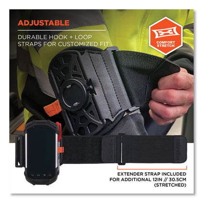 Squids 5545 Arm and Wrist Scanner Mount, Small, 7 x 8.5 x 1.5, Elastic, Black