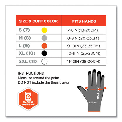 ProFlex 7043 ANSI A4 Nitrile Coated CR Gloves, EN388: 4X42D, 9" Long, Small, Gray, 12 Pairs