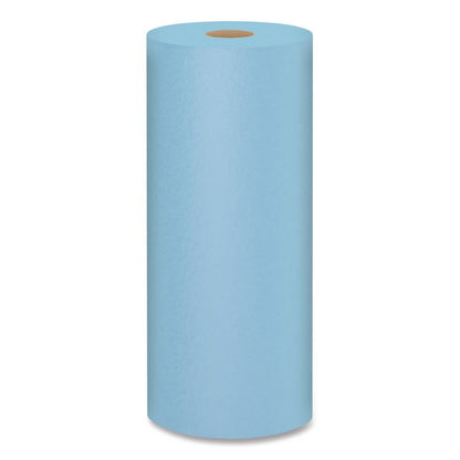 Shop Towels, Standard Roll, 1-Ply, 9.4 x 11, Blue, 55/Roll, 30 Rolls/Carton