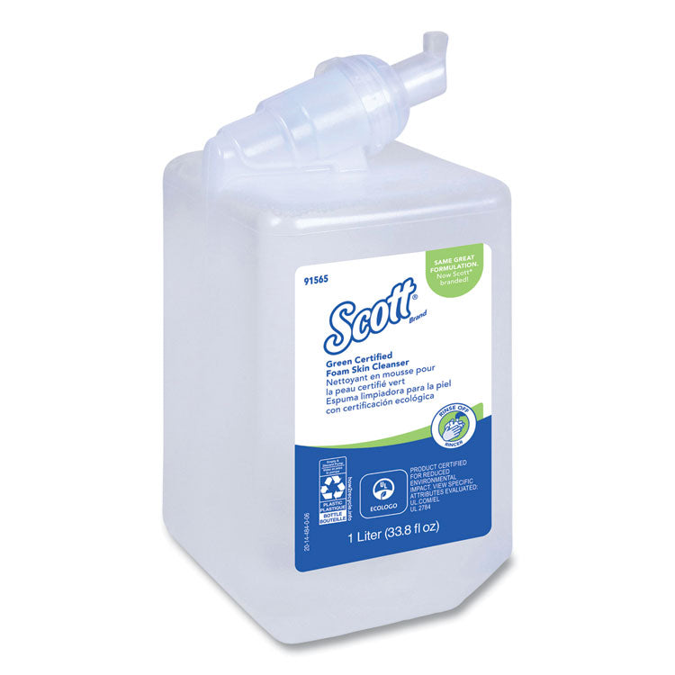 Essential Green Certified Foam Skin Cleanser Refill, Unscented, 1 L