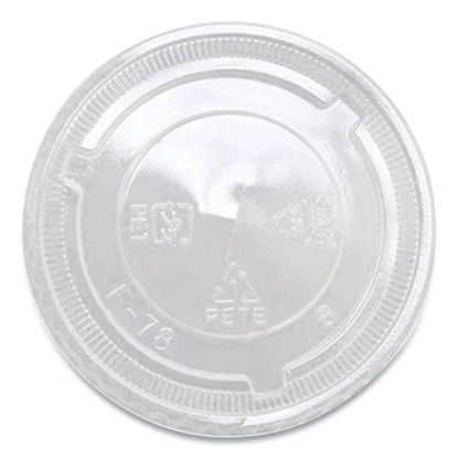 PET Lids, X Straw Hole, Fits 8 oz to 10 oz Cold Cups, Plastic, Clear, 1,000/Carton