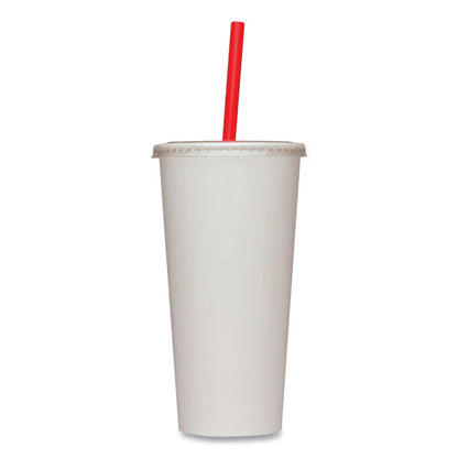 PET Lids, Flat Lid, Fits 12 oz to 22 oz Cold Cups, Plastic, Clear, 1,000/Carton