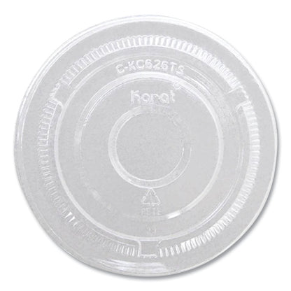 PET Lids, No Hole Flat Lid, 12 oz to 24 oz Cold Cups, Plastic, Clear, 1,000/Carton
