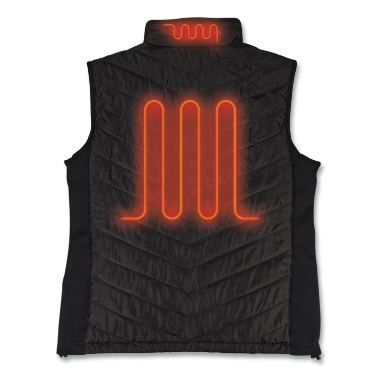 N-Ferno 6495 Rechargeable Heated Vest with Batter Power Bank, Fleece/Polyester, Medium, Black