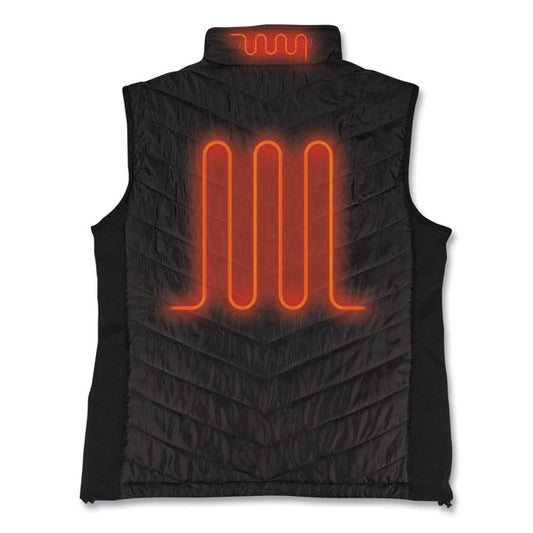 N-Ferno 6495 Rechargeable Heated Vest with Battery Power Bank, Fleece/Polyester, 4X-Large, Black