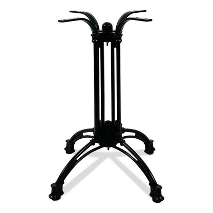 Topalit Tables, Square, 32 x 32 x 29, Silver Top, Black Aluminum Base/Legs