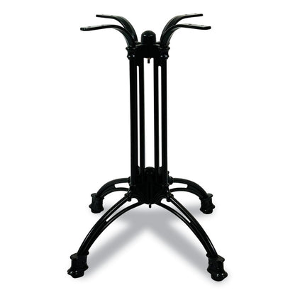 Topalit Tables, Round, 36" dia x 29"h, Silver Top, Black Iron Base/Legs