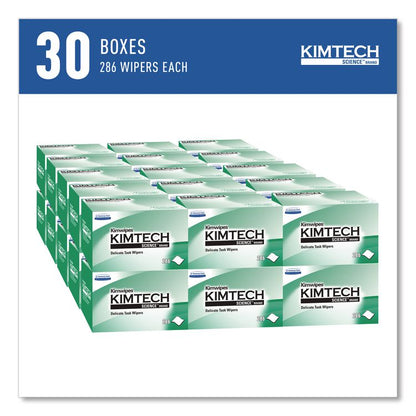Kimwipes Delicate Task Wipers, 1-Ply, 4.4 x 8.4, Unscented, White, 286/Box, 30 Boxes/Carton