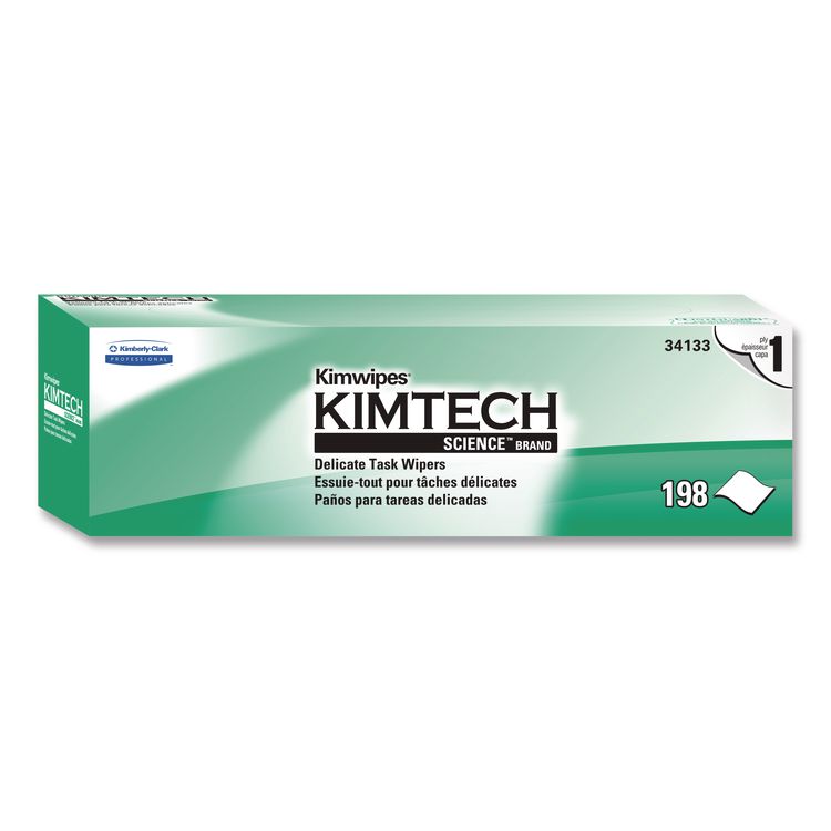 Kimwipes Delicate Task Wipers, 1-Ply, 11.8 x 11.8, Unscented, White, 198/Box, 15 Boxes/Carton