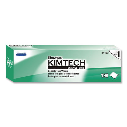 Kimwipes Delicate Task Wipers, 1-Ply, 11.8 x 11.8, Unscented, White, 198/Box, 15 Boxes/Carton