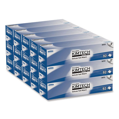 Kimwipes Delicate Task Wipers, 2-Ply, 14.7 x 16.6, Unscented, White, 92/Box, 15 Boxes/Carton