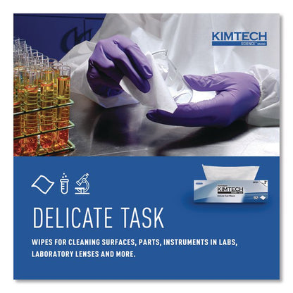 Kimwipes Delicate Task Wipers, 2-Ply, 14.7 x 16.6, Unscented, White, 92/Box, 15 Boxes/Carton
