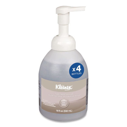 Alcohol-Free Foam Hand Sanitizer, 18 oz Pump Bottle, Fragrance-Free, 4/Carton