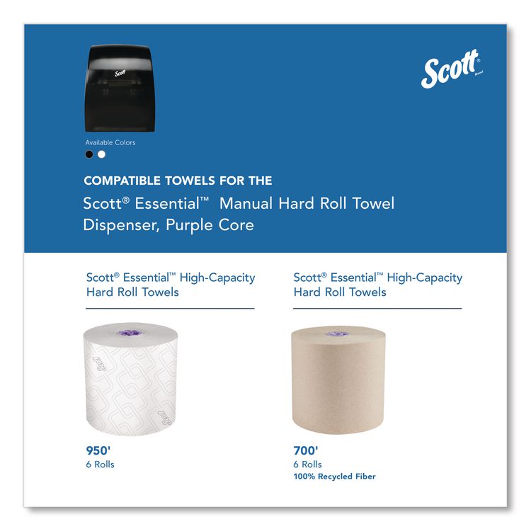Essential Manual Hard Roll Towel Dispenser, 13.06 x 11 x 16.94, Black