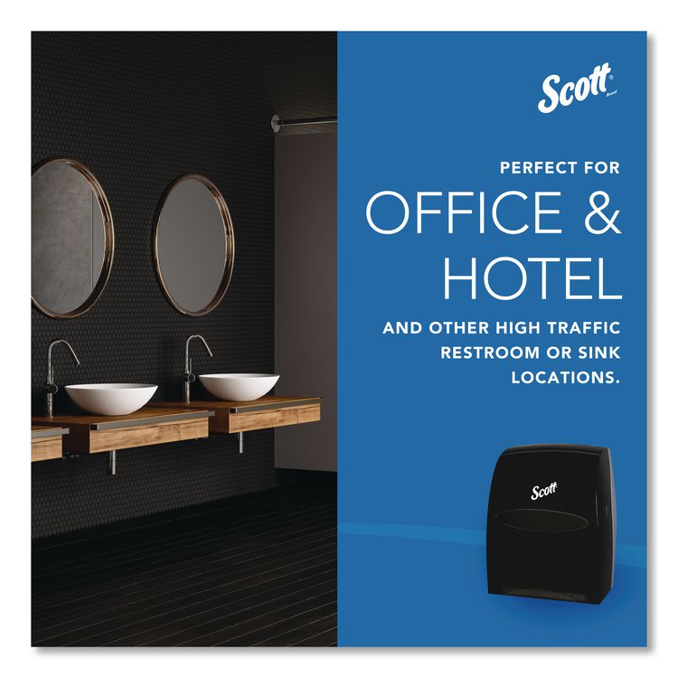 Essential Manual Hard Roll Towel Dispenser, 13.06 x 11 x 16.94, Black