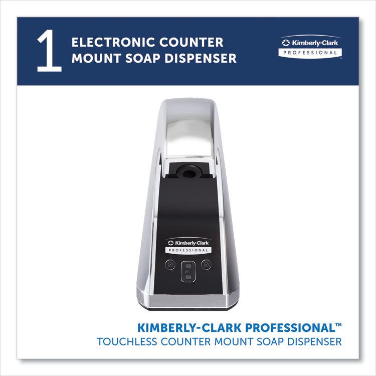 Touchless Counter Mount Skin Care Dispenser, 1.5 L, 2.12 x 4.25 x 5.56, Chrome