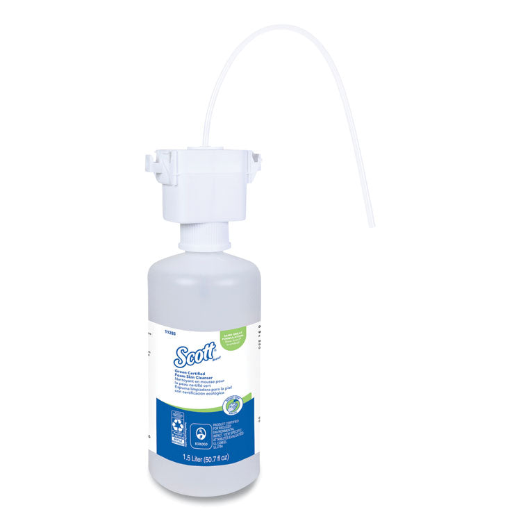 Essential Green Certified Foam Skin Cleanser Refill, Fragrance-Free, 1,500 mL, 2/Carton