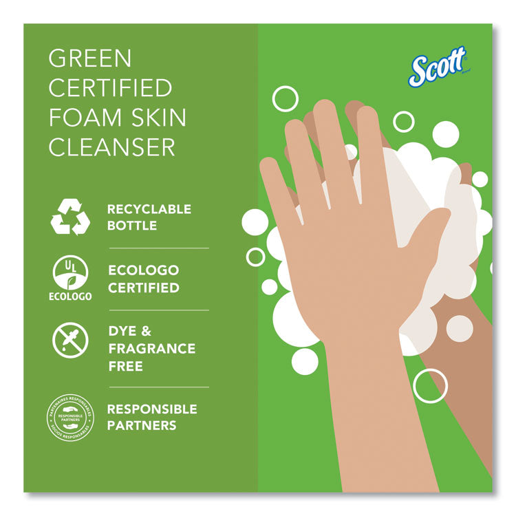 Essential Green Certified Foam Skin Cleanser Refill, Fragrance-Free, 1,500 mL, 2/Carton