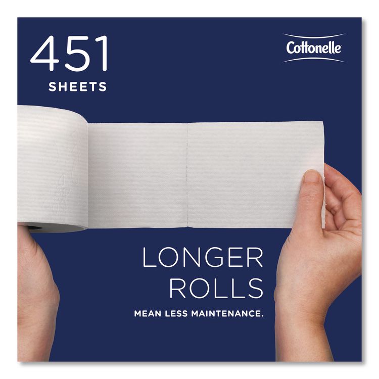 Two-Ply Bathroom Tissue for Business, Septic Safe, White, 451 Sheets/Roll, 60 Rolls/Carton