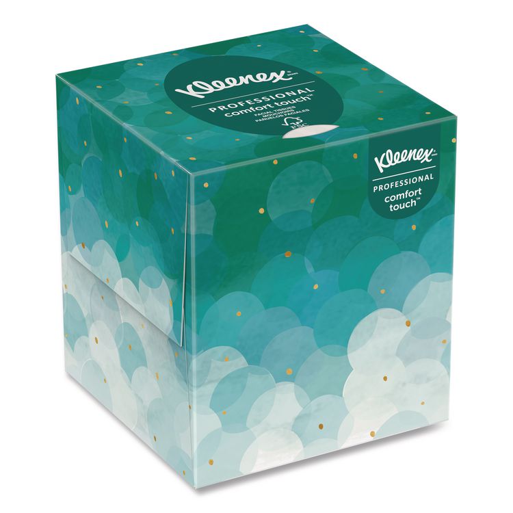 Professional Facial Tissue, Pop-Up Box, 2-Ply, 90 Sheets/Box, 6 Boxes/Pack, 6 Packs/Carton