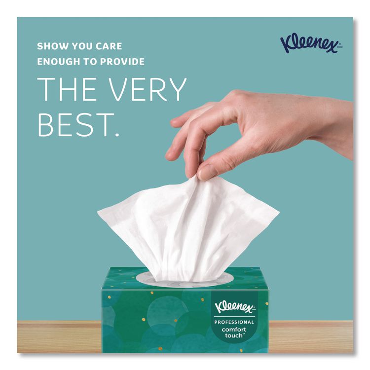 Professional Facial Tissue, Pop-Up Box, 2-Ply, 90 Sheets/Box, 6 Boxes/Pack, 6 Packs/Carton