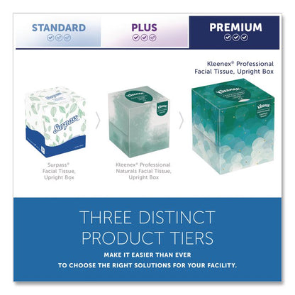 Professional Facial Tissue, Pop-Up Box, 2-Ply, 90 Sheets/Box, 6 Boxes/Pack, 6 Packs/Carton