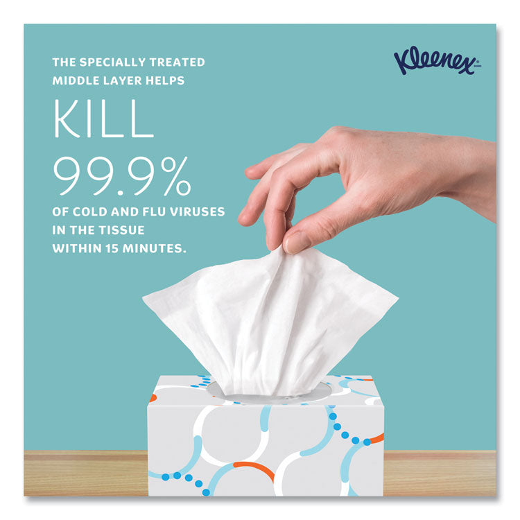 Boutique Anti-Viral Facial Tissue, Pop-Up Box, 3-Ply, White, 55 Sheets/Box, 3 Boxes/Pack