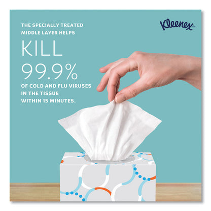 Boutique Anti-Viral Facial Tissue, Pop-Up Box, 3-Ply, White, 55 Sheets/Box, 3 Boxes/Pack, 4 Packs/Carton