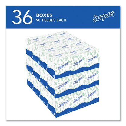 Facial Tissue for Business, Pop-Up Box, 2-Ply, White, 90 Sheets/Box, 36 Boxes/Carton