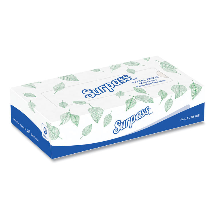 Facial Tissue for Business, Flat Box, 2-Ply, White, 100 Sheets/Box, 30 Boxes/Carton
