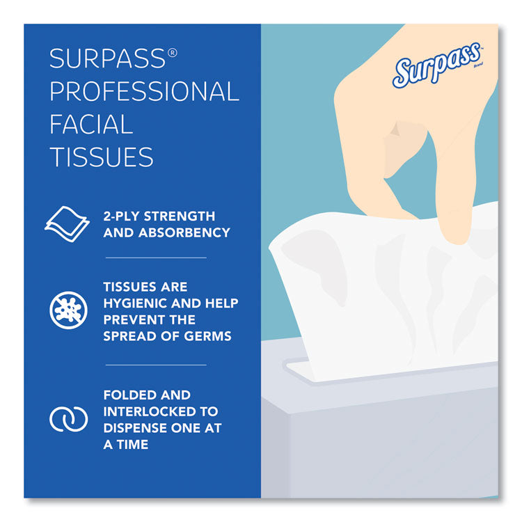 Facial Tissue for Business, 2-Ply, White, 125 Sheets/Box, 60 Boxes/Carton